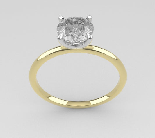 14K engagement ring with Diamond VS1, stt prong