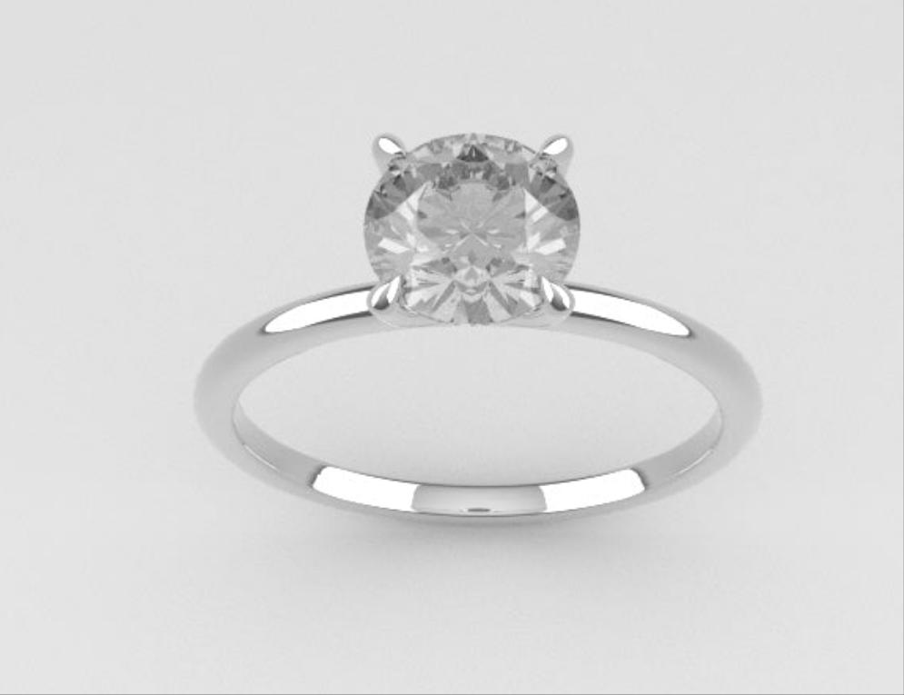 14K engagement ring with Diamond VS1, stt prong