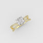 14K yellow gold Ring with Diamond VS1, Stt prongs