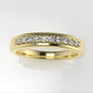 14k Wedding Ring with 10 Diamonds, cut chanel, stt prong