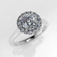 14k solitaire Engagement Ring with Diamond VS1, "CUT SPLIT" "stt prong" "circle" "stone round"