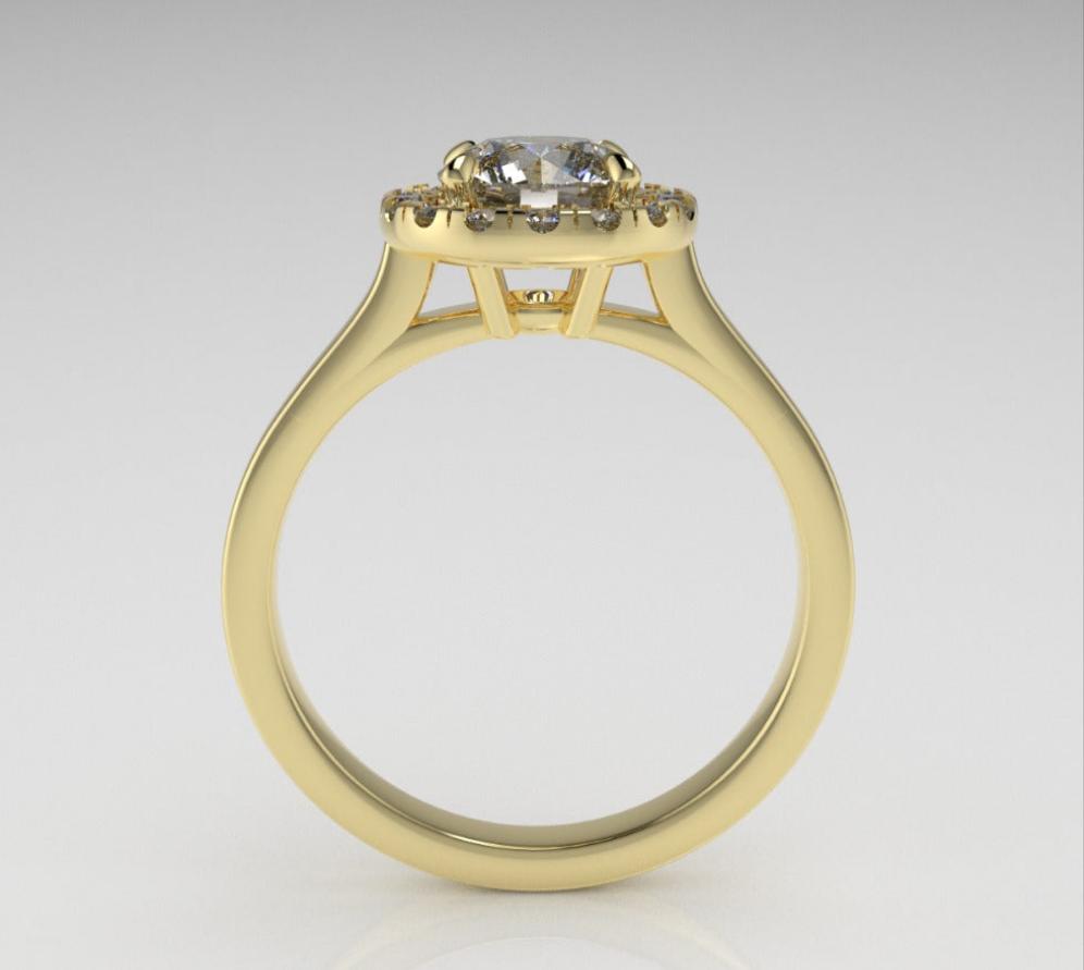 14k solitaire Engagement Ring with Diamond VS1, "CUT SPLIT" "stt prong" "circle" "stone round"