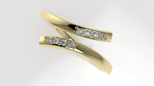 14K yellow Engagement gold Ring with Diamond VS1, it is use daily, "BAND" "setting prong"