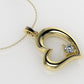 14K Pendant with DIAMOND, includes 18 inch chain, heart style