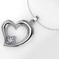 14K Pendant with DIAMOND, includes 18 inch chain, heart style