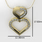 14K Pendant with 23 MOISSANITE 1mm VS1 each, includes 18 inch chain, two hearts