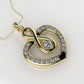 14K Pendant with 21 MOISSANITE VS1, includes 18 inch chain, Heart Style