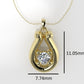 14K Pendant with 1 DIAMOND 3mm, includes 18 inch chain