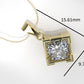 14K Pendant with 1 MOISSANITE 5.5mm VS1, includes 18 inch chain, style Princess