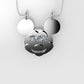 14K Pendant with 2 MOISSANITE 2mm VS1 each, includes 18 inch chain, Mickey Mouse Face