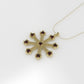 14K Pendant with 9 RUBY 2mm, includes 18 inch Chain, 8 point star, "twisted style"