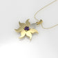 14K Pendant with 1 Amethyst 2mm, includes 18 inch Chain, "7 point star, 4 Prongs"