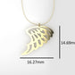 14K Pendant, includes 18 inch chain, "angel wing style, solid gold"