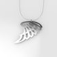 14K Pendant, includes 18 inch chain, "angel wing style, solid gold"