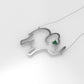 14K Pendant with 1 EMERALD 2mm, includes 18 inch Chain, "Elephant solid gold"