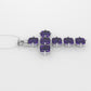 14K Pendant with 7 Amethyst 5.5mm each, Only Pendant, " cross style"