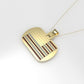 14K Pendant with 74 Diamonds 1mm each and 24 Ruby 1mm each, Only Pendant, "United States Flag Style"