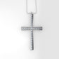 14K Pendant with 24 Moissanite 1.2mm VS1 each, "Cross Style", Only Pendant