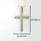 14K Pendant with 24 Moissanite 1.2mm VS1 each, "Cross Style", Only Pendant