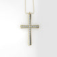 14K Pendant with 24 Moissanite 1.2mm VS1 each, "Cross Style", Only Pendant