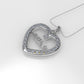 14K Pendant with 25 Moissanite 1mm VS1 each, Only Pendant, "heart for MOM"