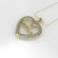 14K Pendant with 25 Moissanite 1mm VS1 each, Only Pendant, "heart for MOM"