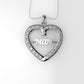 14K Pendant with 25 Moissanite 1mm VS1 each, Only Pendant, "heart for MOM"