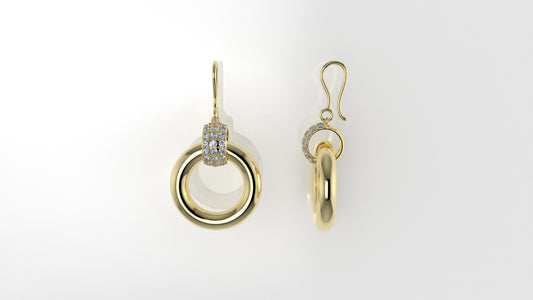 14k Earrings with 54 DIAMOND VS1