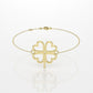 14k Bracelet perfect for any time with 4 hearts