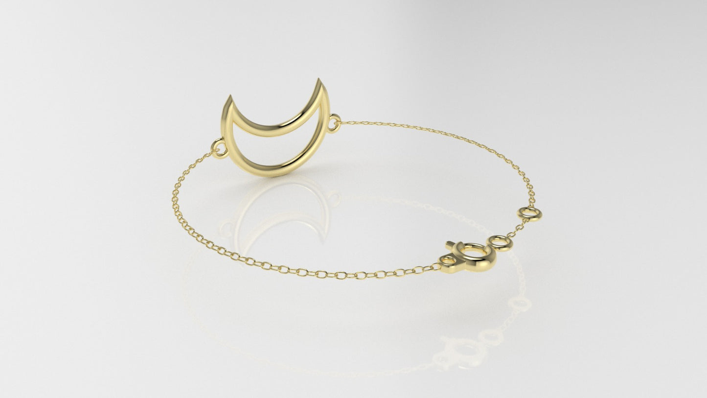 14k Bracelet, Moon Style