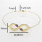 14k Bracelet with 2 MARQUISE STONE, color TOURMALINE PINK, infinity style