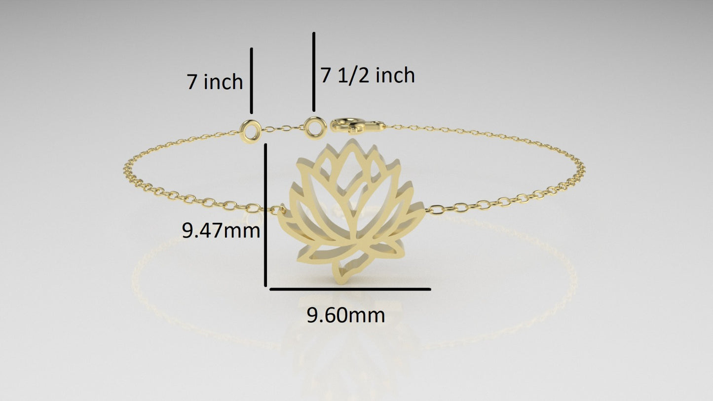 14k Bracelet perfect for any time, Flower Style