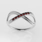 14K Ring with 7 RUBY 1.5mm, infinity style