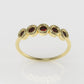 14K yellow gold Ring with 5 RUBY 2mm, setting bezel, Filigree