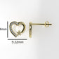 Push Back Gold Earrings with 20 DIAMONDS VS1, "Hearts and Stars" "Stt: Prongs"