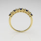 14K Ring with 5 SAPPHIRE and 4 DIAMONDS VS1, Setting Prong