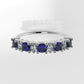14K Ring with 5 SAPPHIRE and 4 DIAMONDS VS1, Setting Prong