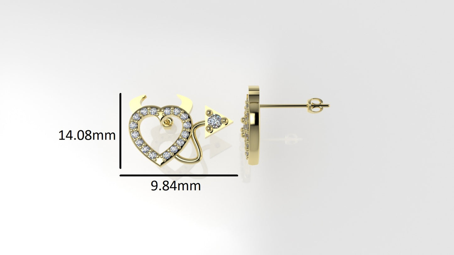 14k Gold Earrings with 34 DIAMONDS VS1, "Stt Prong" it is for daily use for any occasion
