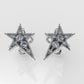 14k Yellow Gold Earrings with 14 DIAMONDS VS1, "STT: Prong" "FILIGREE" "STAR"