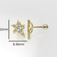 14k Yellow Gold Earrings with 14 DIAMONDS VS1, "STT: Prong" "FILIGREE" "STAR"