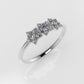 14K Engagement Ring with 3 MOISSANITE VS1, "3 Stars" "Setting 5 Prong" "Filigree"