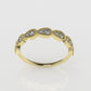 14K Band Ring with 14 DIAMONDS VS1 "FILIGREE", it is for any occasion, "Shape Pear with stt Prong"