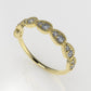 14K Band Ring with 14 DIAMONDS VS1 "FILIGREE", it is for any occasion, "Shape Pear with stt Prong"