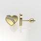 14k Gold Earrings with 10 DIAMONDS 1.2mm VS1 each , it is for daily use, "Hearts" "FILIGREE" "STT: 4 prong" "CUT: Chanel"
