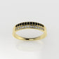 14K Gold Ring with 24 STONES, Cut Chanel, Stt: Prong