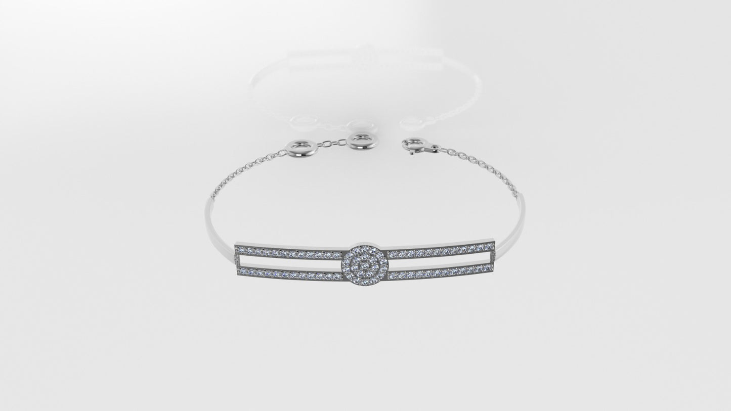 14K Bracelet with 70 MOISSANITE 1.2mm each