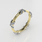 14K Gold Ring with 45 DIAMONDS, "Stt Prong" "Cut Chanel"