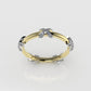 14K Gold Ring with 45 DIAMONDS, "Stt Prong" "Cut Chanel"