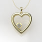 14K Gold Pendant with 4 DIAMONDS VS1, Only Pendant, "STT: Prong" heart style