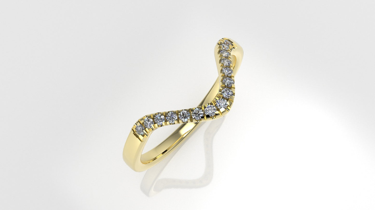 14K Ring with 15 DIAMONDS, "STT: Split"